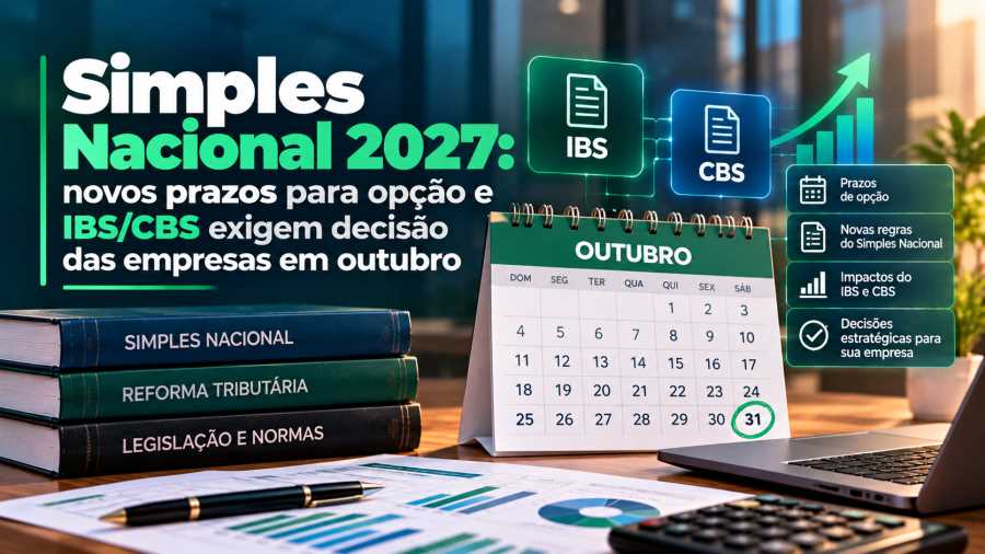 Simples Nacional 2027: novos prazos para opção e IBS/CBS exigem decisão das empresas em outubro