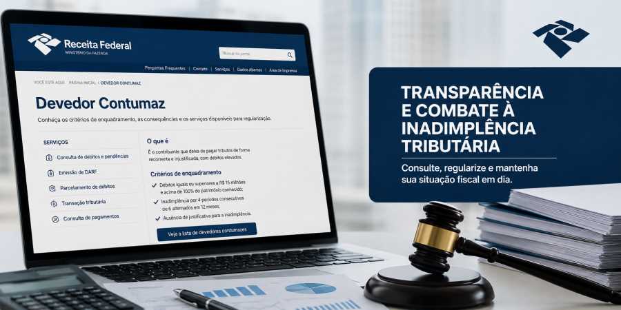 Receita Federal amplia transparência e disponibiliza consulta pública sobre devedores contumazes