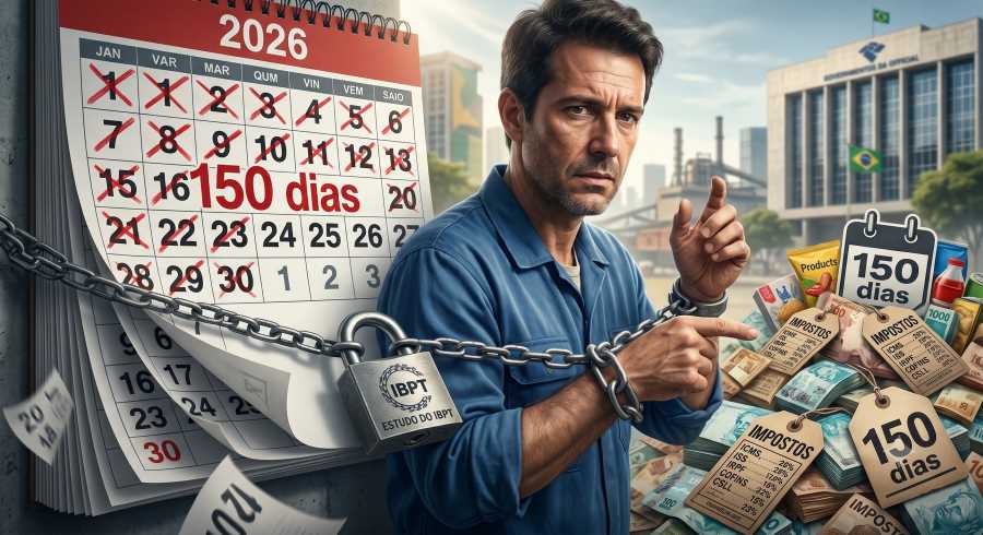 Brasileiro trabalhou 150 dias apenas para pagar impostos em 2026, revela  estudo do IBPT - Artigo / Cursos Módulos