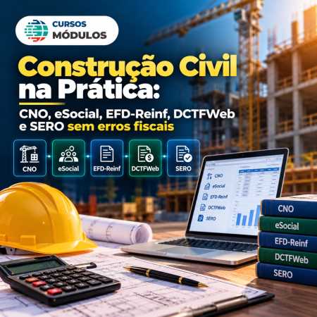 Construção Civil na Prática: CNO, eSocial, EFD-Reinf, DCTFWeb e SERO sem erros fiscais